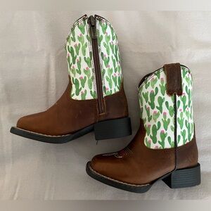 Ariat Lil' Stomper Size 5 Toddler Anaheim Western Cowboy Boot - Cactus Print